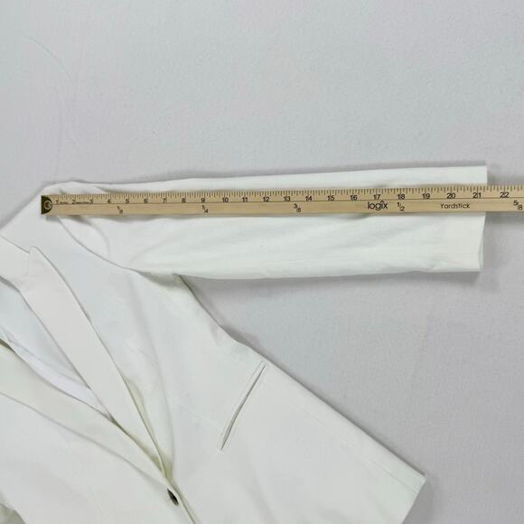 J Crew Factory Womens Linen Blend One Button Blazer Size 2 Petite White - Picture 16 of 16
